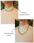 Gold Flat Snake Necklace