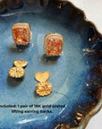 Radiant Halo Earrings - Champagne
