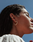 Gold Twisted Hoop Earring