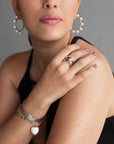 Shell Pearl Hoop Earring