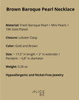 Brown Baroque Pearl Necklace