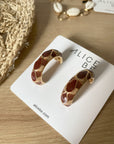 Bicolor Enamel Hoop Earrings