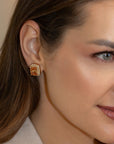 Radiant Halo Earrings - Champagne