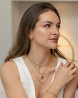 Radiant Halo Earrings - Champagne