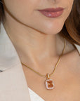 Radiant Halo Pendant Necklace
