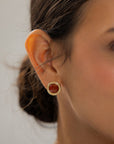 Warm Elegance Red Agate Set - Bracelet + Earrings