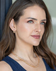 Zirconia Click Hoop Earrings