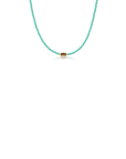 Boho Turquoise Crystal Choker with Tiger’s Eye