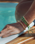 Braided Gold Bead Wrap Bracelet