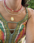 Gold Organic Pearl Necklace