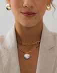 Gold Circular Earrings with Zirconia