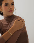 Gold Flat snake Chain Bracelet