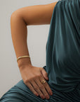 Gold Flat snake Chain Bracelet