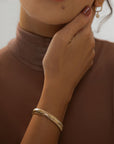 Gold Flat Snake Chain Bracelet