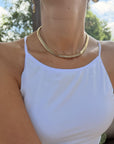 Gold Flat Snake Necklace