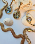 Gold Flat Snake Necklace