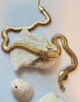 Gold Flat Snake Necklace