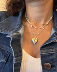 Gold Heart Locket Necklace