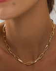 Gold Paperclip Chain Necklace
