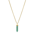 Green Quartz Gold Necklace