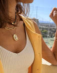 Gold Organic Pearl Necklace