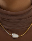 Pearl Snake Chain Choker