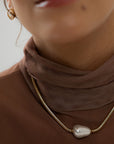 Pearl Snake Chain Choker