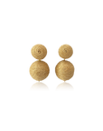 Rustic Sisal Double Ball Earrings