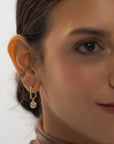 Sparkling Square Hoop Earrings