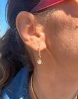 Sparkling Square Hoop Earrings