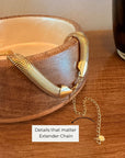 Gold Flat Snake Necklace