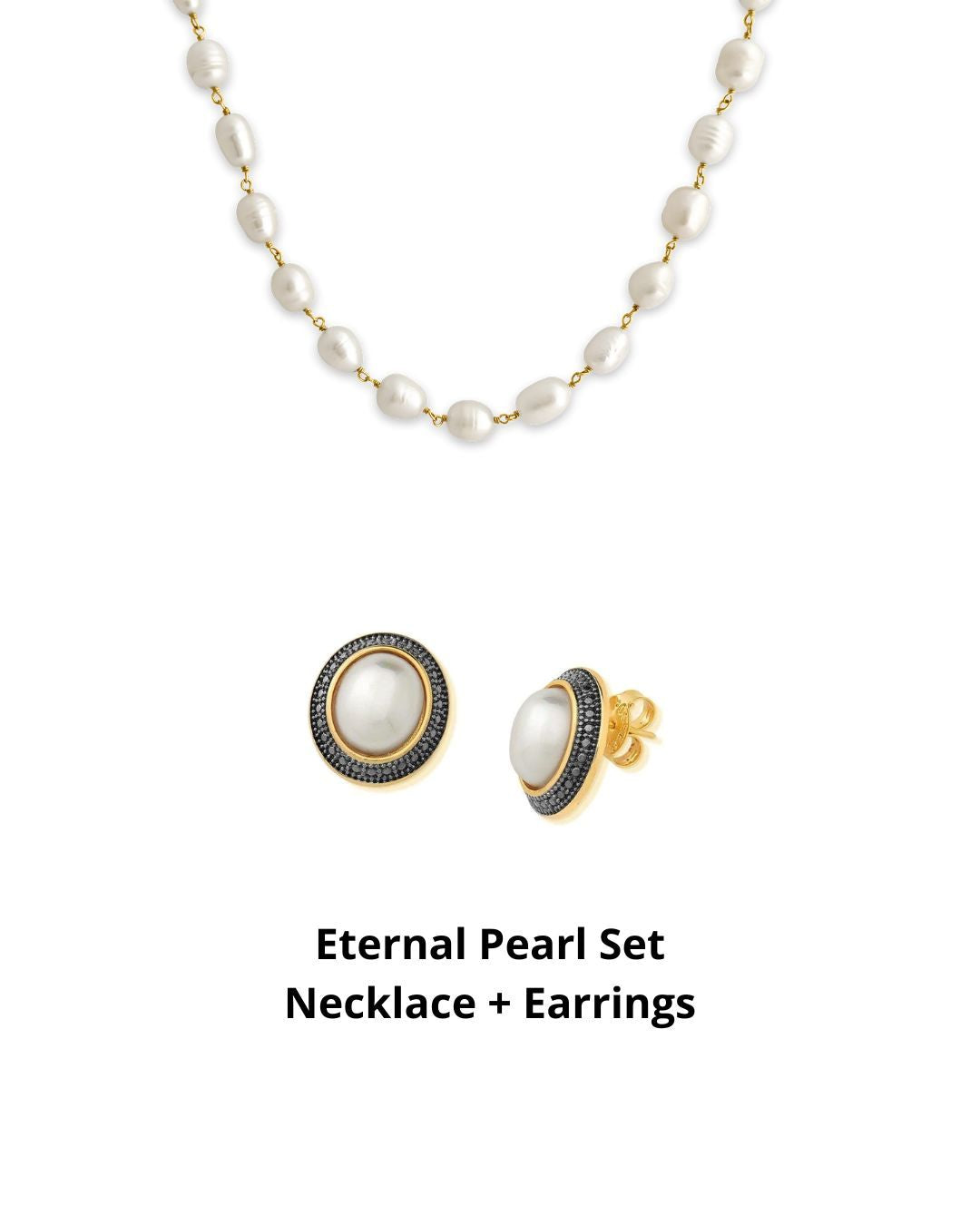Eternal Pearl Set - Necklace + Earring
