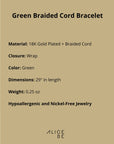 Green Braided Cord Bracelet