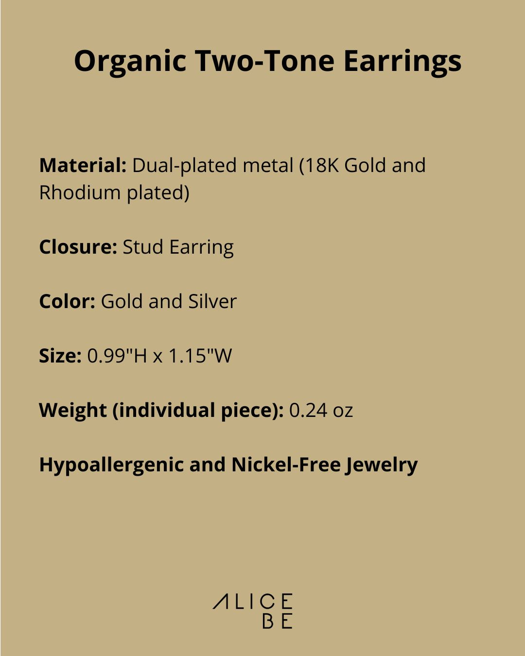 Organic Dual Gold Earrings
