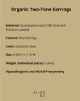 Organic Dual Gold Earrings