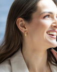 Gold Textured Open Hoop Earrings