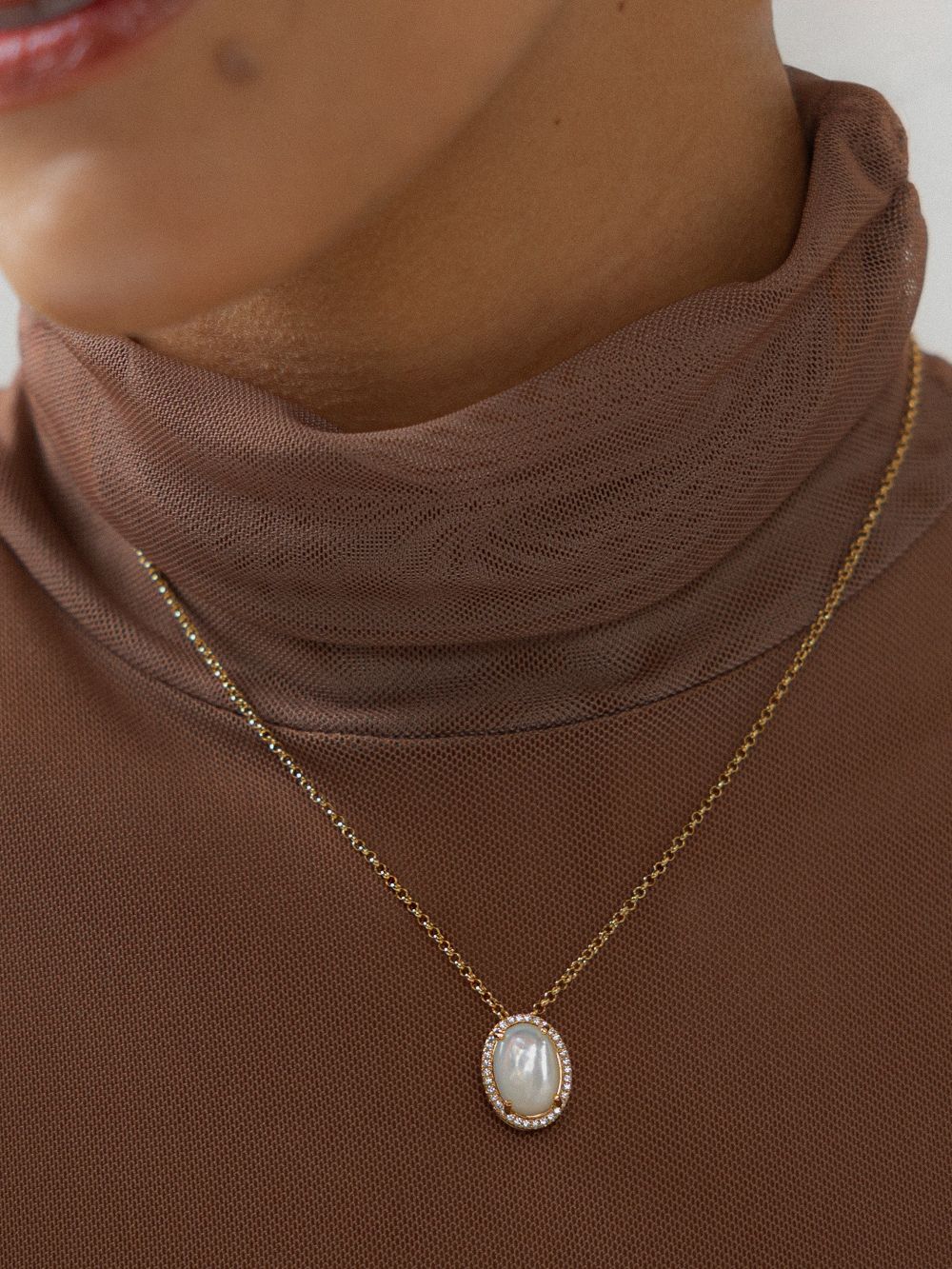 Gold Mother-of-Pearl-Necklace