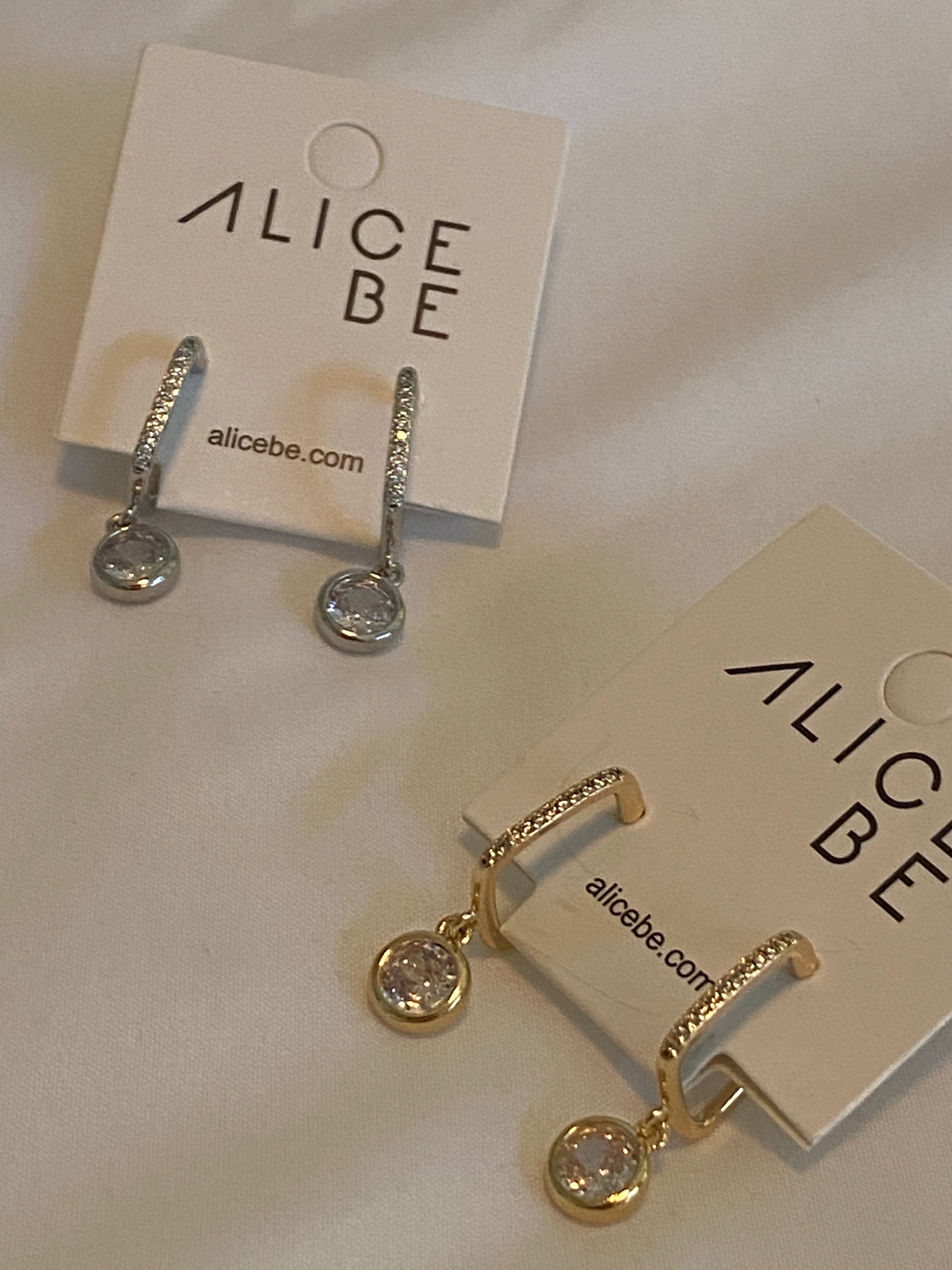 Sparkling Square Hoop Earrings