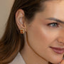 Radiant Halo Earrings - Champagne