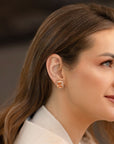 Radiant Halo Earrings - Champagne