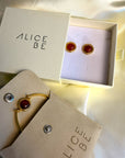 Warm Elegance Red Agate Set - Bracelet + Earrings