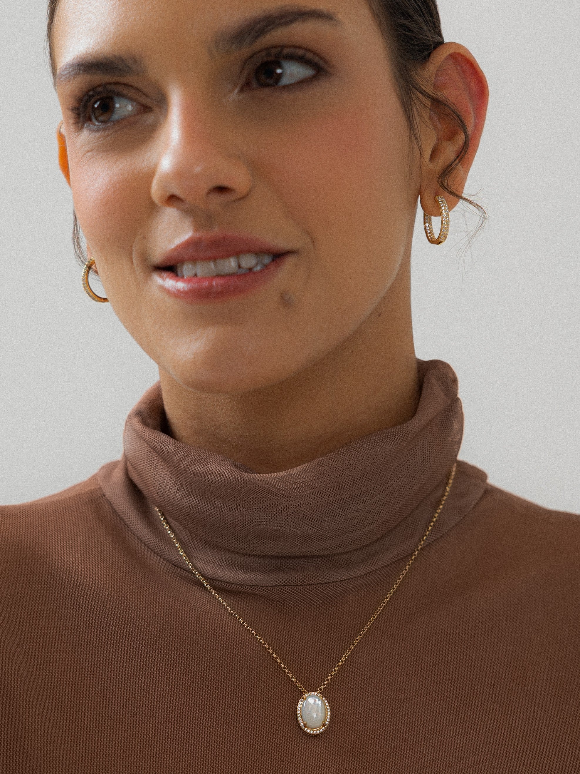 Pavé Hoop Earrings