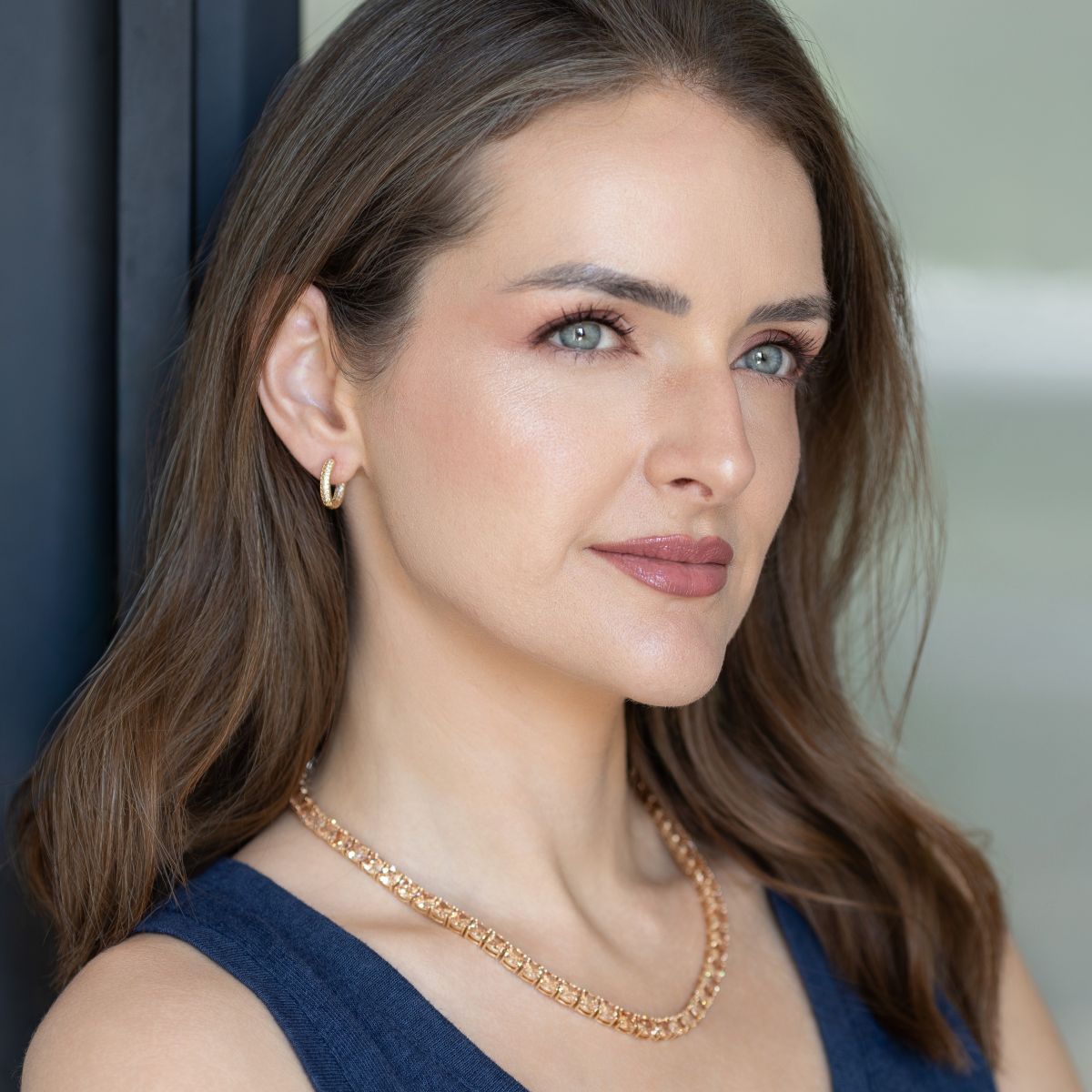 Zirconia Click Hoop Earrings