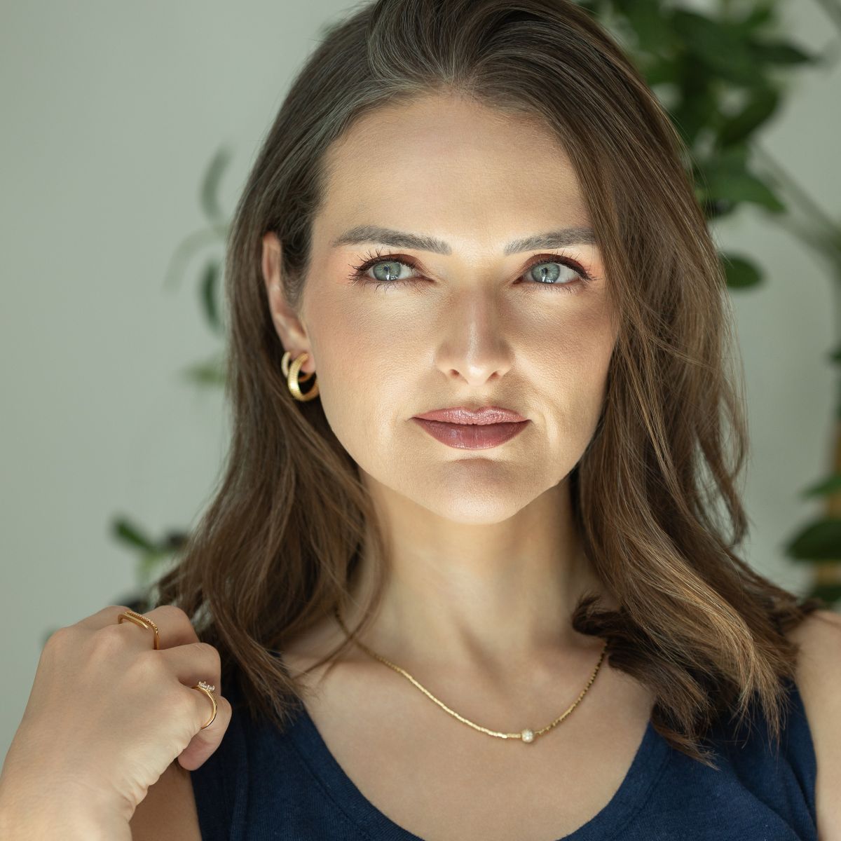 Gold Textured Open Hoop Earrings