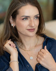 Zirconia Click Hoop Earrings