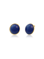 Blue Cabochon Clip On Earring
