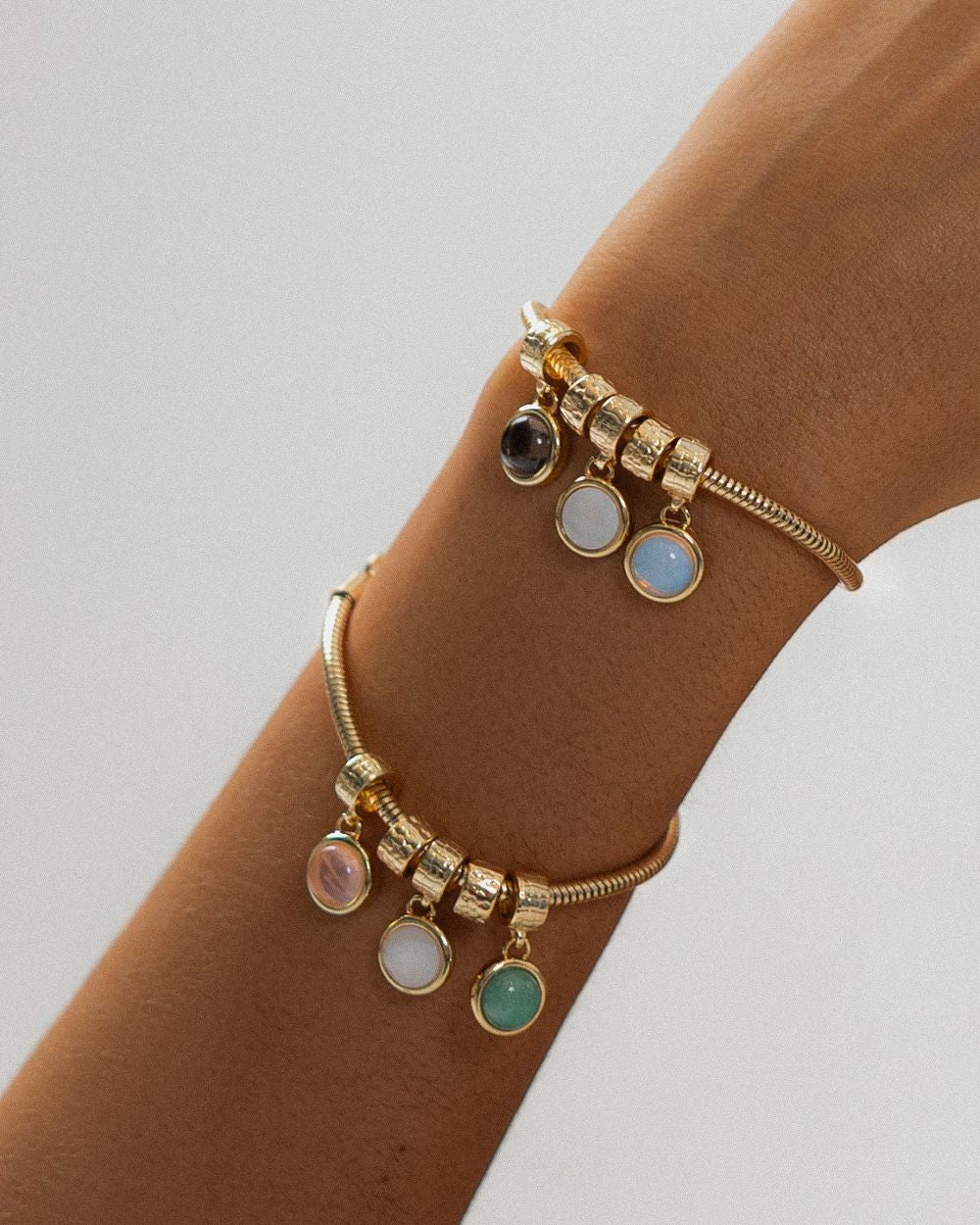 Bracelet with Stone Charms