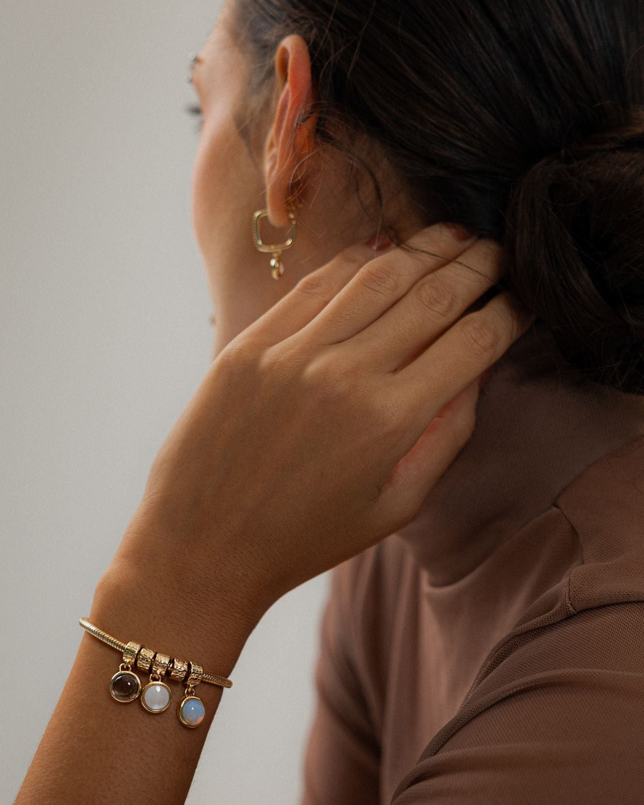 Bracelet with Stone Charms