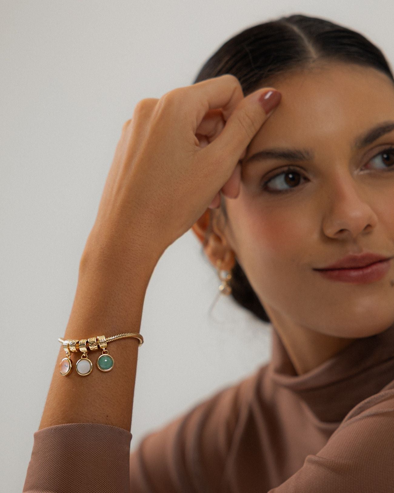 Bracelet with Stone Charms