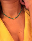 Crystal Choker with Heart Charm